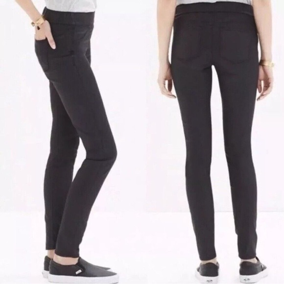 Madewell Black Faux Leather Skinny Skinny Pants - Picture 1 of 8